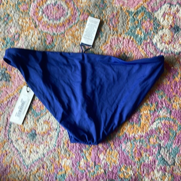 Vitamin A blue bikini bottoms moderate coverage new with tags size extra small. - Picture 2 of 5